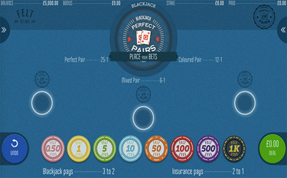 Blackjack Perfect Pairs Screenshot