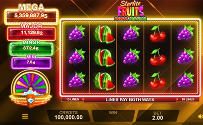 Starlite-Fruits-Mega-Moolah Screenshot