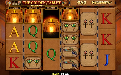 Eye-of-Horus-The-Golden-Tablet-Megaways Screenshot